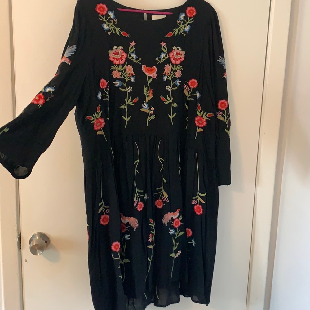 embroidered floaty dress